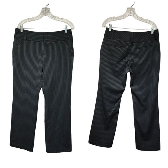 Daisy Fuentes Straight-Leg Dress Black Striped Dress Pants Size 10 - Picture 1 of 8